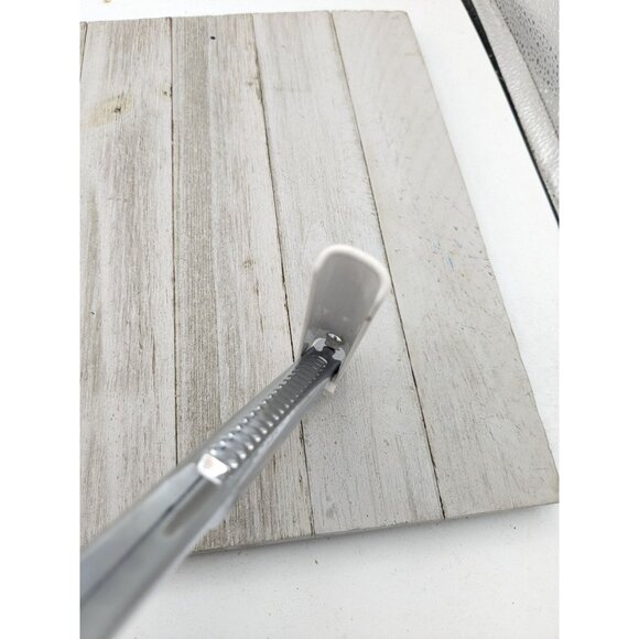 Vintage Lid Jar Opener White Handle Gadget Tool Utensil Adjustable 8" - Picture 3 of 4